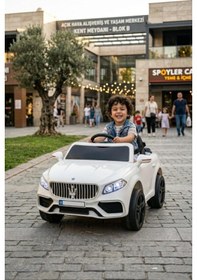 Resim Massimo Gt 4x2 12v Uzaktan Kumandalı Led Farlı 2x Arka Süspansiyonlu Kemerli Çocuk Akülü Araba Beyaz 