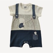 Resim Erkek Bebek Ikili Tulum Yumoşlu Gri 