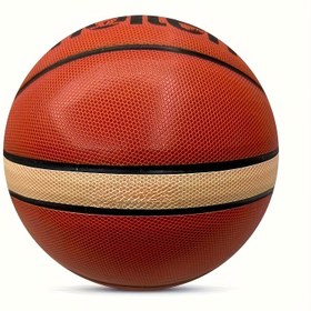 Resim Erkek ve Kızlar için 1'li Paket Aşınmaya Dayanıklı Boyut 7 Açık Hava İç Mekan Basketbol Topu, Rekabetçi Antrenman, PU Malzeme, Karışık Renkler, Yetişkin Kullanımı 