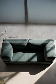 Resim Minderim PİXEL Fitilli Kadife Kanepe | 50 DNS Çökmez Sünger | Yıkanabilir Kılıflı Yatak 80x160 cm 