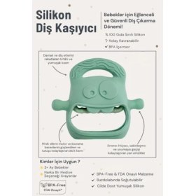 Resim Gültekin Koyu Yeşil Bebek Silikon Diş Kaşıyıcı 