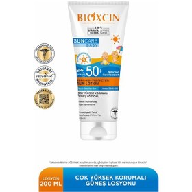 Resim Bioxcin Sun Care Hassas Ciltler Için Çok Yüksek Korumalı Mineral Güneş Kremi Bebek 50 Spf 100 ml 