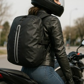 Resim Canaris Motosiklet Kask Sırt Çantası Sünger Destekli Fermuarlı Ayarlanabilir Askılı Su Geçirmez 