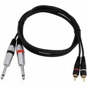 Resim 2 Rca Erkek-2 6.3 mm Erkek Kablo 1 metre 