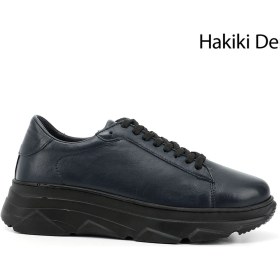 Resim Gönderi R Kadın Lacivert Antik Bağcıklı Dolgu Taban Hakiki Deri Sneaker Dyza13424166 Lacivert 