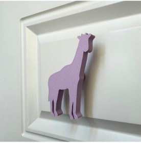 Resim Pomerol Mor Zürafa Dolap Kulpu - Çocuk Odası, Mutfak Ve Banyo İçin Modern, Şık Ve Dayanıklı Mobilya Kulp 