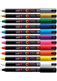 Resim Uni Posca Pc-1Mr 0.7 Su Bazlı Boyama Markörü 12 Renk Set 