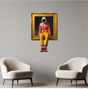 Resim Uzaydaki Adam Metal Tablo 