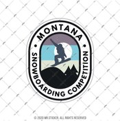 Resim Bay Etiket Hbg94 Snowboard Montana Yazili Etiket 