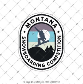 Resim Bay Etiket Hbg94 Snowboard Montana Yazili Etiket 