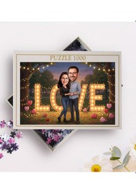 Resim Bk Gift Kişiye Özel Sevgili Karikatürlü 1000 Parça Profesyonel Puzzle-6, 1000 Puzzle, Sevgililer Günü Hediyesi, Sevgiliye Hediye Kobitmeyencom36176 Bk 