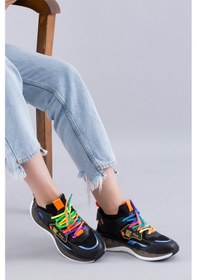 Resim Leonor Guja İthal Özel Seri Kadın Spor Ayakkabı Siyah-siyah Siyah 