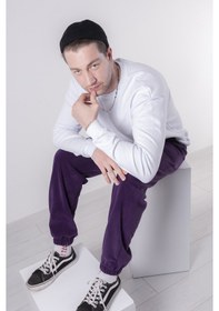 Resim Kadın Erkek Mor Cepli Paçası Lastikli Polar Eşofman Altı Mor 