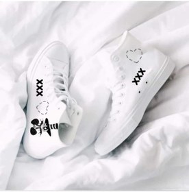 Resim LİASSHOES siyah palyaçolu x keten çocuk spor ayakkabı sneaker 