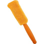 Resim Chenkestoreone Dayanıklı Portatif Araç Fırçası Ergonomik Sap Turuncu Jant Temizleme Aracı 