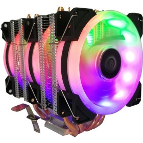Resim Sones Cool Storm Ct-4u-9cm Isı Borulu Çift Kule Cpu Radyatörü Bakır Borulu 9 Cm Fan Intel/amd Platformu İçin Özellikler: Aurora Üç Fanlı 3 Hatlı 