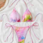 Resim Yaz Seksi Plaj Havuzu Moda Payet Bikini Mayo 