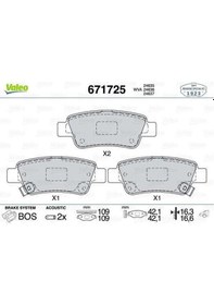 Resim Honda Arka Fren Balatası Honda Cr-v 2.0 I-vtec 07 12 / Cr-v 1.6 I-dtec 12 - Valeo 671725 