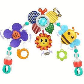 Resim Böcek Temalı Bebek Oto Koltuğu & Bebek Arabası Oyuncağı: Renkli Böcek Figürlü Ayarlanabilir Asılı Aktivite Kemer, Yürümeye Başlayan Çocuklar için Duyusal Seyahat Oyuncağı, Mükemmel Cadılar Bayramı & Noel Hediyesi, Çocuk Oyuncağı, Eğlenceli Tasarım, Dayanıklı Yapı 