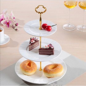 Resim Getshopmini Epoksi Kek Standı Kulp Oymalı Model Gümüş Moo3 