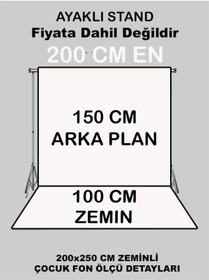 Resim FONHANE 2x2.5 Mt Kumaş Üç Boyutlu Çocuk Fotoğraf Fonu - Ahşap Kapı Bez Tavşanlar 