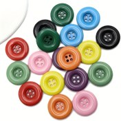 Resim 8 adet Canlı Renkli Reçine Düğmeleri, 3cm - Büyük Yuvarlak Kenar, Düz Yüzeyli Pürüzsüz Arka, Ceketler, Etekler ve DIY El Sanatları için Mükemmel, Dikiş ve Sanat Projeleri için Renkli Dekoratif Düğmeler, Dikiş Malzemeleri | Canlı Düğme Koleksiyonu | Pürüzsüz Arka Düğmeler, Dikiş Aksesuarları 