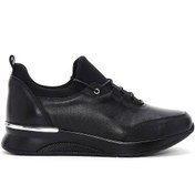 Resim Kadın Siyah Deri Casual Sneaker Derimod