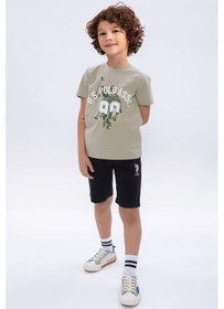 Resim U.S. Polo Assn. U.s. Polo Assn Erkek Çocuk Haki Bermuda Takım Haki 