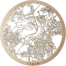 Resim İzmir Ahşap Şehir Haritası 