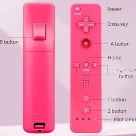 Resim OSTENT Nintendo Wii Konsol Oyunu için Uyumlu Hareket Sensörü Bluetooth Kablosuz Uzaktan Kumanda, Pembe Renk 