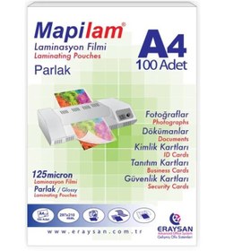 Resim Mapi Lamisyon 125 Micron Parlak Laminasyon Filmi (A4) 100 Lü 