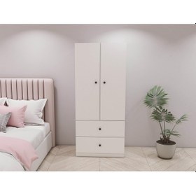 Resim 2 Kapaklı 2 Çekmeceli Gardırop 
