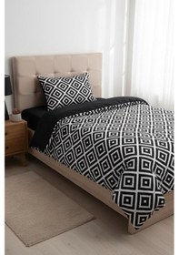 Resim Üntaş Life Blackwhite Serisi Diagonal Tek Kişilik Pamuklu Nevresim Seti Ecdiagonal001 