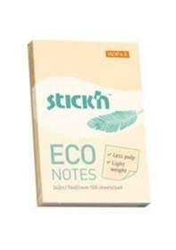 Resim Hopax Stıckn Yapışkanlı Not Kağıdı 100 Yaprak 76x51 Mm Eco Patel Sarı 