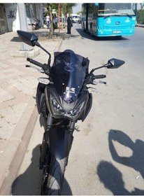 Resim Zeus Motor 2015-2016 Kawasaki Z 300 Uyumlu Double Ön Cam Koyu Füme 