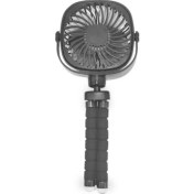 Resim YKD Store Ahtapot Arabası Deformasyonu Fan Masaüstü Taşınabilir El Tipi USB Küçük Fan, Renk: 2200MAH Siyah 