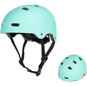 Resim Hafif Ayarlanabilir Açık Hava Kaykay ve Bisiklet Kaskı - Siyah Kayışlı Nefes Alabilen Çoklu Spor Kaskı, Kaykay, Rulolu Kaykay, Bisiklet İçin Mavi ve Siyah Tasarım, Unisex Yetişkin Güvenlik Kaskı, Kaykay Ekipmanı, Şık Parlak Kaplama, Güvenli Uygun Kask 