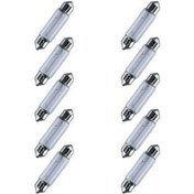 Resim 10 Adet 12v C10w 41mm Uzun Boy Standart Sofit Ampul 