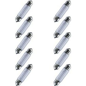 Resim 10 Adet 12v C10w 41mm Uzun Boy Standart Sofit Ampul 