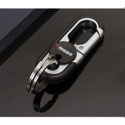 Resim Teltree Erkekler İçin Metal Anahtar Zinciri, Dayanıklı Çift Çember, Ticari Bel Taşıma, Siyah A3746 