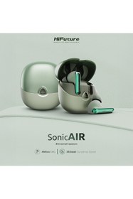 Resim HiFuture SonicAIR Kablosuz Bluetooth 5.4 IPX5 Su Geçirmez ENC 4 Mikrofonlu TWS Kulak İçi Kulaklık Yeşil 