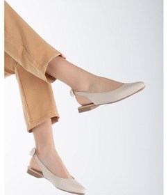 Resim Topuk Açık Fiyonklu Cilt Ten Kadın Babet-2434-ten Ten Rengi 