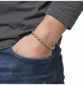 Resim Moncuk Design Rope Halat Çelik Zincir Bileklik 6mm 3351czb2d8 Sarı 