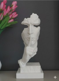 Resim Suskunluk Heykeli - Modern Sanat Beton Görünümlü 3d Baskı - 25 Cm 