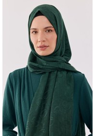 Resim Mirsoy Scarf Daka Desen Parlak Jakar Şal - Zümrüt Zümrüt 