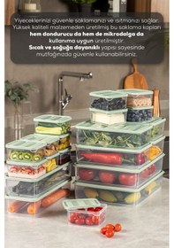 Resim Vienev 19'lu Buzdolabı Dondurucu Organizer + Saklama Kabı Mint 12 x 350 ml 4 x 1.75 L 2 x 1.65 L 1 x 3.5 L 