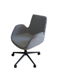 Resim Büro Sandalyesi Döküm Süngerli Siyah Metal Ayaklı 