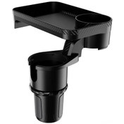 Resim Shineyee 360 Dönebilen Çok Amaçlı Araç İçi Tutucu - Telefon, İçecek Ve Atıştırmalık Tepsili Genişletilebilir Bardak Askısı 