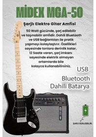 Resim Maxword Map-35bk-50amp Maple Klavye Ssh 50w Amfili Elektro Gitar Seti 