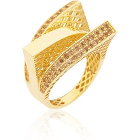 Resim Cevahir Gold Altın Kaplama Fantezi Model Gümüş Yüzük 